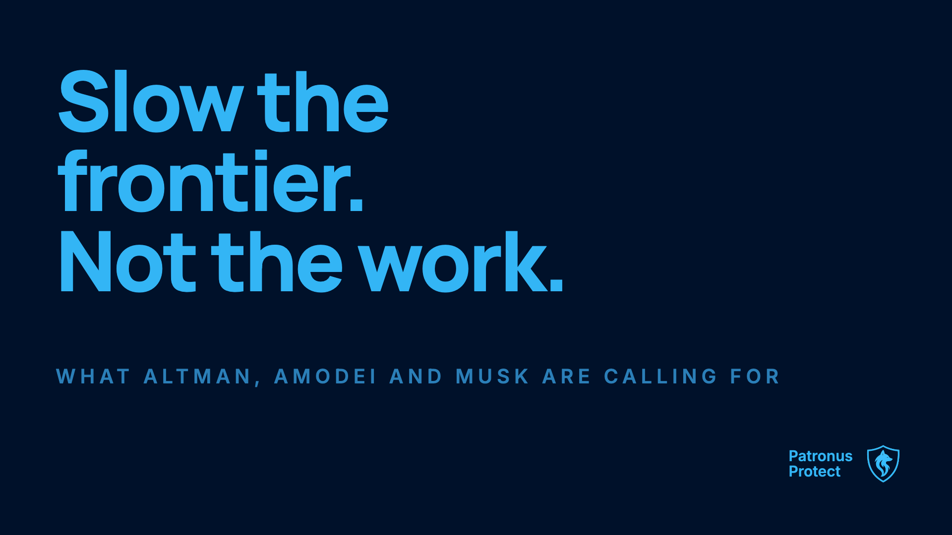 Safety before speed: what Altman, Amodei and Musk are now calling for